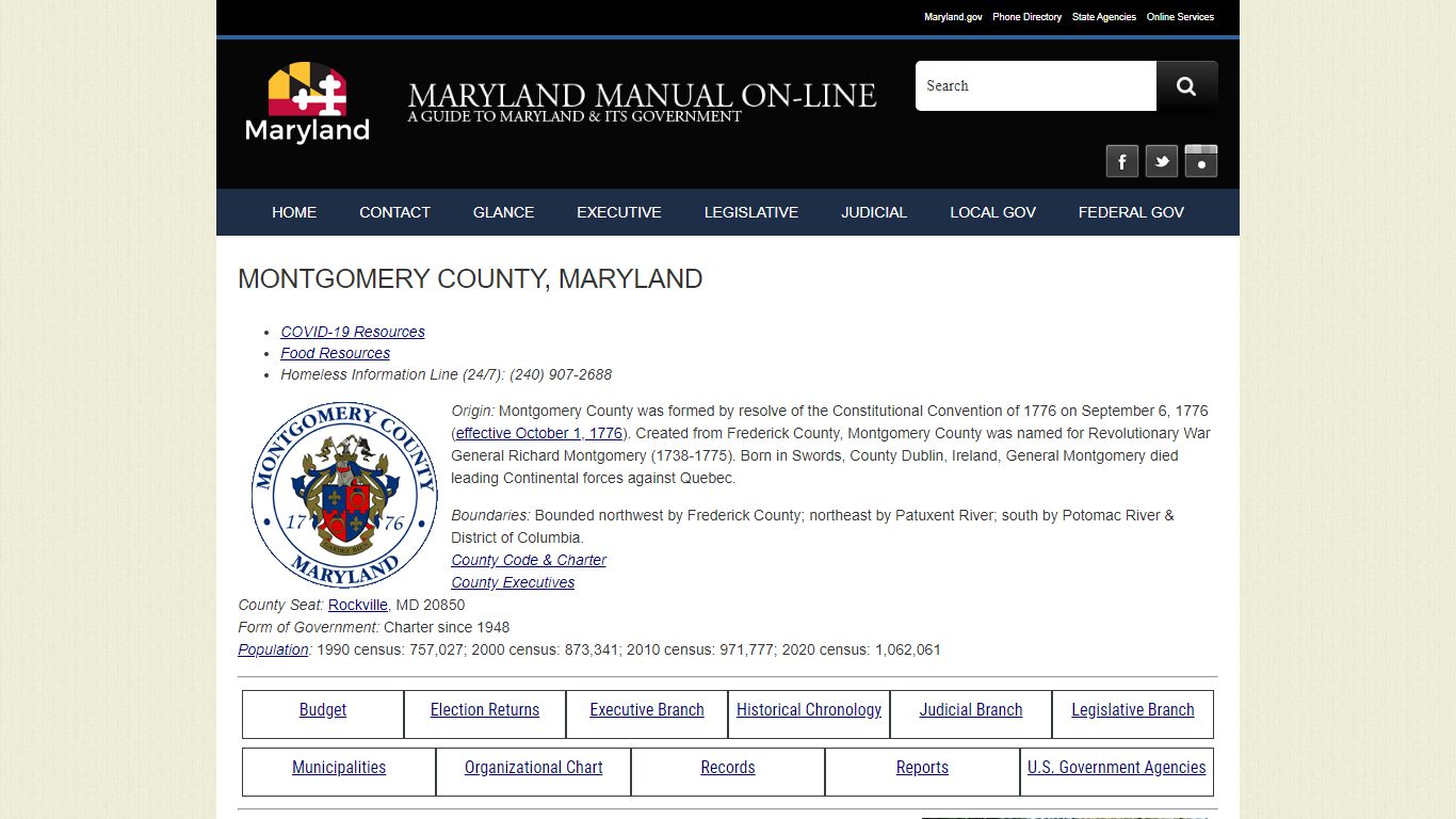 Montgomery County, Maryland - Government